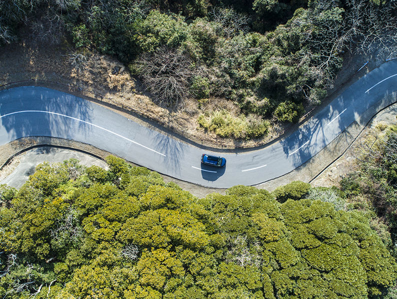 Car On Windy Road