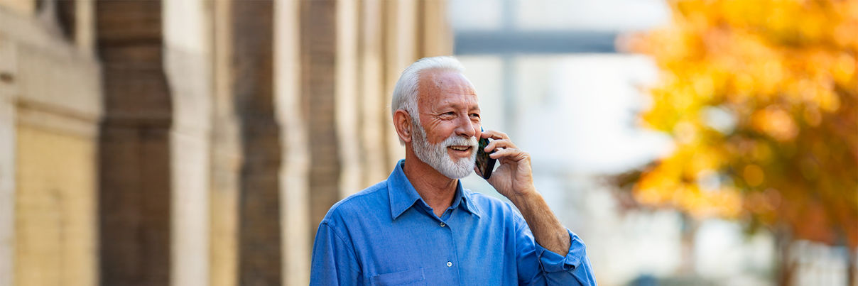 A man talking on a cell phone.