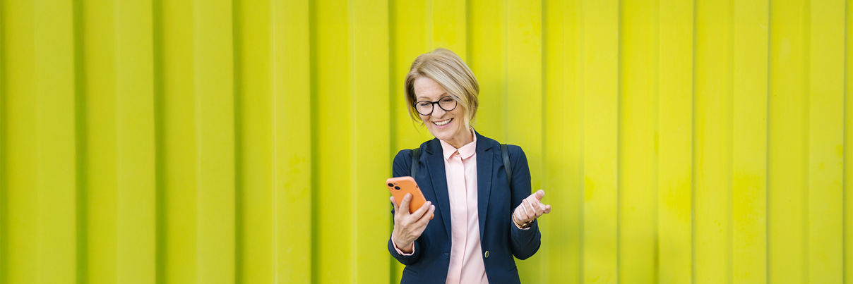 A digital image with three horizontal sections: a top strip of colorful vertical lines, a wide yellow band in the middle, and a large black section at the bottom.