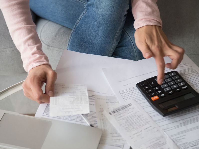 Calculator And Paperwork